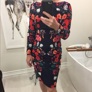 Stunning floral border sheath dress